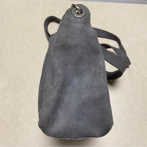 Hammitt Bag Gray Suede & Leather Bryant Medium Crossbody Shoulder Bag - Picture 7 of 14